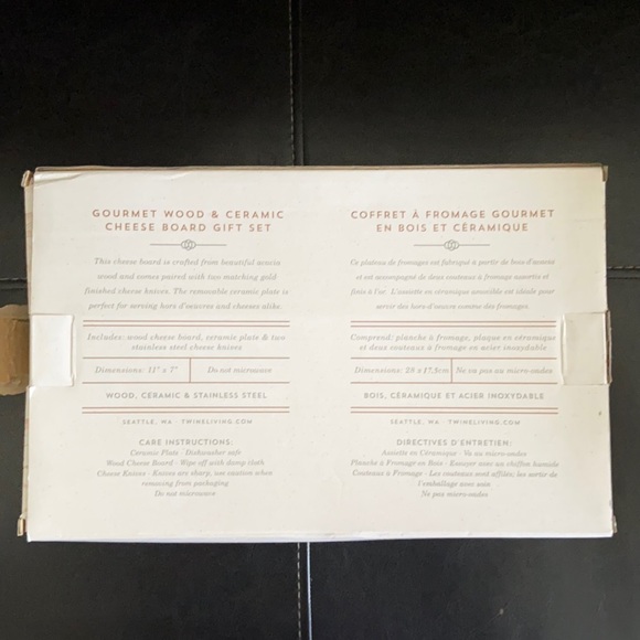 Twine Living Co. Gourmet Wood & Ceramic Cheese Board Set - Picture 9 of 14